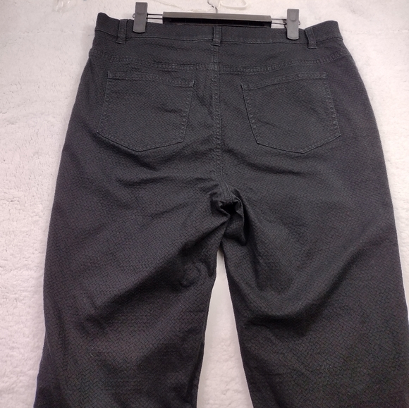 Lafayette 148 New York Geometry Pattern Textured Pants Black Size 10 - Picture 5 of 7